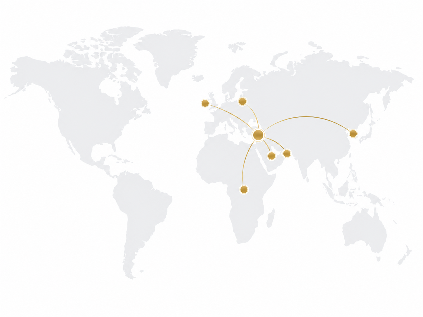 World map showing markets connected by Agro Gas Trading